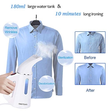 MASTEAM Portable Clothes Steamer for Quick Wrinkle Removal