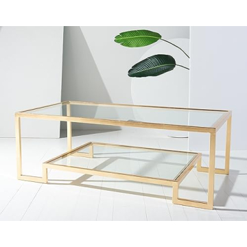 Elegant SAFAVIEH Gold Leaf Coffee Table for Chic Homes