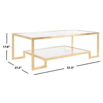 Elegant SAFAVIEH Gold Leaf Coffee Table for Chic Homes