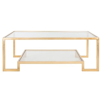 Elegant SAFAVIEH Gold Leaf Coffee Table for Chic Homes