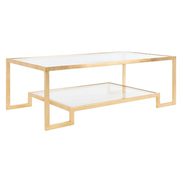 Elegant SAFAVIEH Gold Leaf Coffee Table for Chic Homes