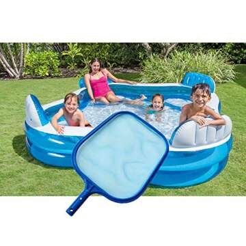 ATIE Pool, Spa, Hot Top, Fountain, Pond Fine Mesh Leaf Skimmer Rake Net, Ideal for Removing Leaves & Debris in In-Ground and Inflatable Above Ground Pool