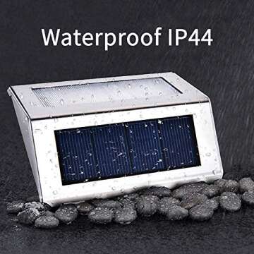 Otdair Solar Powered Step Lights, 12 Pack Solar Deck Step Lights Outdoor, LED Stair Lights Waterproof for Driveway, Fence, Patio, Garden, Pathway, Warm White