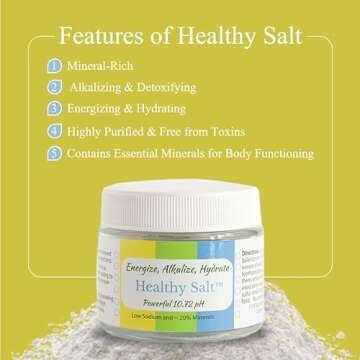 Healthy Sea Salt Fine Ground & Purified 2 Oz by Creatrix Solutions- Fine Sea Salt Organic Mineral Rich for Cooking, Baking, Pickling, Finishing & More
