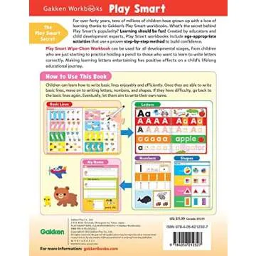 Play Smart Wipe-Clean Workbook for Ages 2-4 - Fun Learning Activities