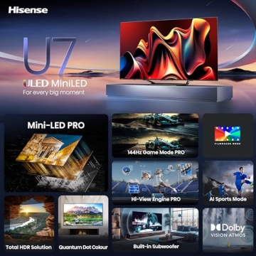 Hisense 55-Inch Mini-LED Smart TV - 2024 Model
