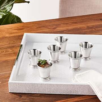 Elegance Beaded Mint Julep Cups Set - Perfect for Any Event