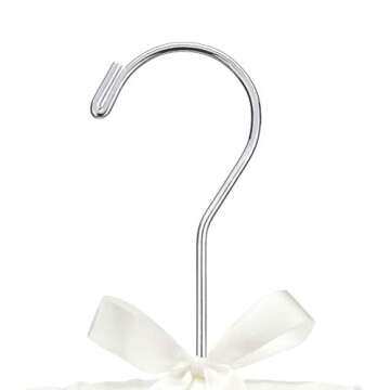 Whitmor 8PK Sat Blouse Hanger, 8 Count, Bone