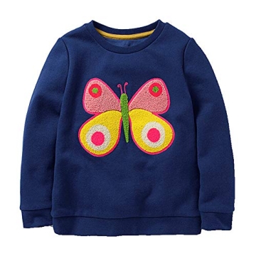 Toddler Girl Christmas Sweatshirt - Winter Butterfly Applique
