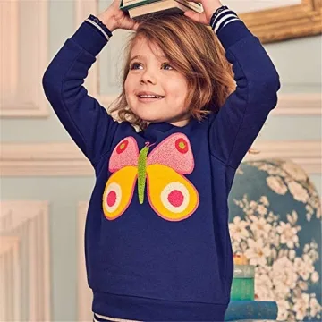 Toddler Girl Christmas Sweatshirt with Butterfly