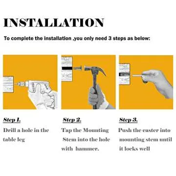 LUXUFUL 1" Swivel Stem Ball Caster Wheels for Furniture