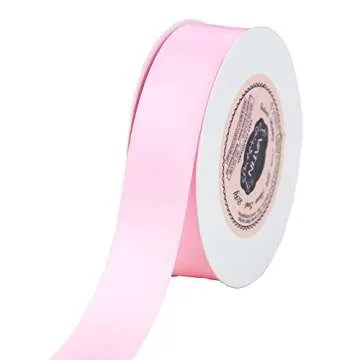 VATIN Pearl Pink Satin Ribbon - 1" x 25 Yards for All Occasions