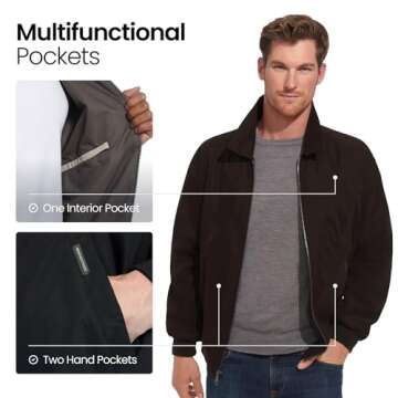 Weatherproof Men's Golf Jacket - Stylish & Functional Windbreaker