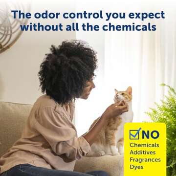 PetSafe ScoopFree Premium Natural Cat Litter, 100% Natural Non-Clumping Cat Litter, 30+ Day Odor Con...