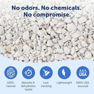 PetSafe ScoopFree Premium Natural Cat Litter, 100% Natural Non-Clumping Cat Litter, 30+ Day Odor Control, No Chemicals, Additives, Dyes or Fragrances, Use with Any Litter Box (8 lb Bag)