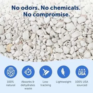 PetSafe ScoopFree Premium Natural Cat Litter, 100% Natural Non-Clumping Cat Litter, 30+ Day Odor Control, No Chemicals, Additives, Dyes or Fragrances, Use with Any Litter Box (8 lb Bag)