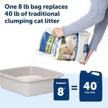 PetSafe ScoopFree Premium Natural Cat Litter, 100% Natural Non-Clumping Cat Litter, 30+ Day Odor Control, No Chemicals, Additives, Dyes or Fragrances, Use with Any Litter Box (8 lb Bag)
