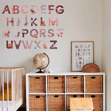 Animal Alphabet Wall Decals - Fun ABC Stickers for Kids