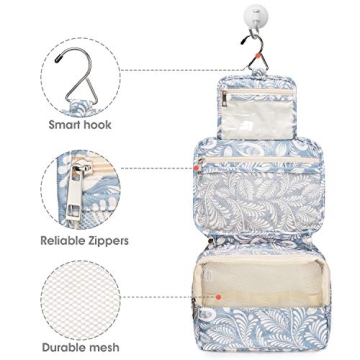 Narwey Waterproof Hanging Toiletry Bag for Women