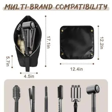 Hair Tools Travel Bag with Heat Resistant Mat