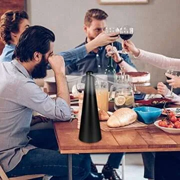 PIOPIAONIU 4 Pcs Table Fly Fans for Indoor and Outdoor Meal Fans-Black