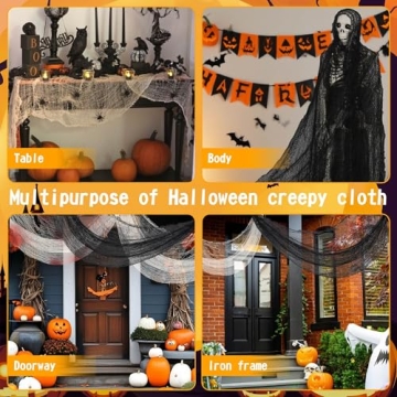 Yokodaza 6 Pack Halloween Creepy Cloth for Décor