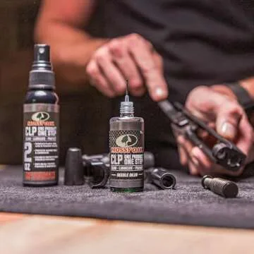 Mossy Oak Gun Oil - CLP Gun Lubricant - Premium Firearm Maintenance - Rust Preventative - 2 oz. Fine Mist Pump Sprayer & 1 oz. Needle Oiler