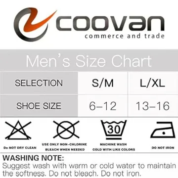 COOVAN 10 Pairs Mens Ankle Socks - Durable, Comfortable Wear