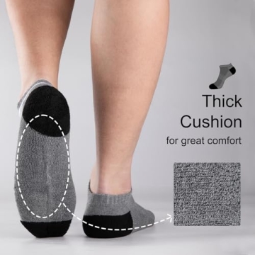 COOVAN 10 Pairs Mens Ankle Socks - Durable, Comfortable Wear