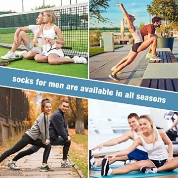 COOVAN 10 Pairs Mens Ankle Socks - Durable, Comfortable Wear