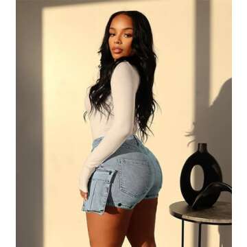 Womens Cargo Jeans with Detachable Leg for Versatile Style