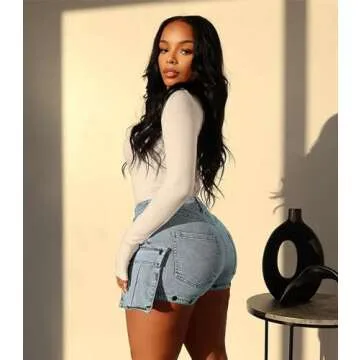 Womens Cargo Jeans with Detachable Leg for Versatile Style