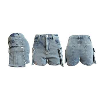 Womens Cargo Jeans with Detachable Leg for Versatile Style