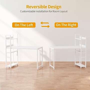 CubiCubi 47 Inch Stylish Computer Desk with Shelves