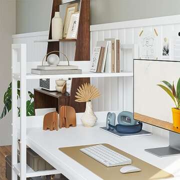 CubiCubi 47 Inch Stylish Computer Desk with Shelves