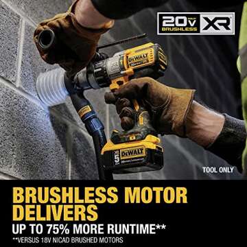DEWALT 20V MAX XR Cordless Hammer Drill, Brushless, 3-Speed, Bare Tool Only (DCD996B)