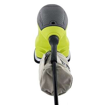 Ryobi CFS1503GK Compact Corner Cat 12,500 OPM 1.2 Amp Corded Orbital Finishing Sander w/ 10 Pads and Carrying Case