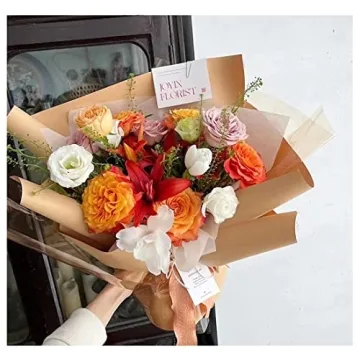 High-Quality Waterproof Bouquet Wrapping Paper - Khaki Roll 8 Yards