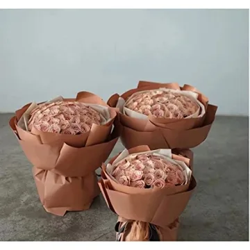 High-Quality Waterproof Bouquet Wrapping Paper - Khaki Roll 8 Yards