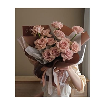 High-Quality Waterproof Bouquet Wrapping Paper - Khaki Roll 8 Yards