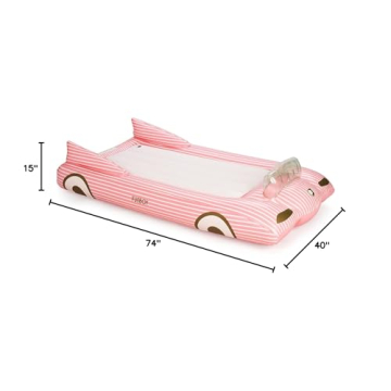 FUNBOY Kids Pink Inflatable Travel Bed & Mattress. Perfect for Sleepovers. Includes Carrying Case Storage Bag, Twin
