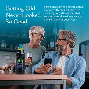 Tahitian Noni Juice by Morinda - Original and Authentic Noni Fruit Puree with Natural Blueberry & Grape (Resveratrol) - Invigorating Daily Superfood Drink for Enhanced Vitality - 4x1L Bottles/Case
