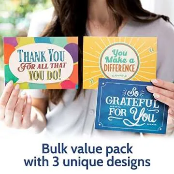 24 Appreciation Cards with Envelopes - Team Gifts, Teacher Gifts Bulk, Volunteer and Employee Appreciation Cards, Boxed Gratitude Cards Set for Nurse Appreciation Week and Staff Appreciation Day