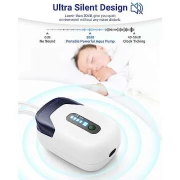 MoonOrange Aquarium Air Pump, Rechargeable Portable Oxygen Pump with Single/Dual Outlets, Quiet Aerator for Fish Tank up to 30/70 Gallon, Outdoor Fishing, Fish Transport and Power Cut.