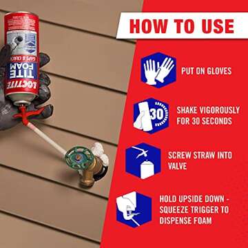 Loctite Tite Foam Gaps & Cracks Spray Foam Sealant, Polyurethane Expanding Foam Insulation - 12 fl o...