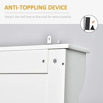 Stylish HOMCOM 3-in-1 Hall Tree with Shoe Storage