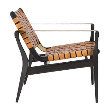 Stylish Safavieh Couture Dilan Leather Safari Chair