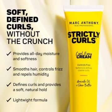 Marc Anthony Curl Cream with Shea Butter & Oils Defines & Softens Curly & Wavy Hair, Set of 2