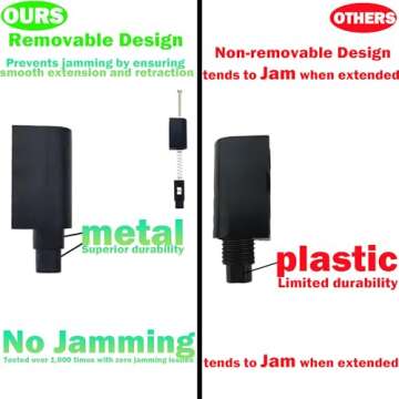 Mechanical Door Stopper - Upgrade with Removable Design, Adjustable Height for Door Gaps, Windproof, Easy Installation with Adhesive Pads or Screws (Golden)