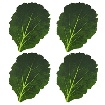 Sogaml 4 PCS Cabbage Leaf Placemats - Unique and Eco-Friendly